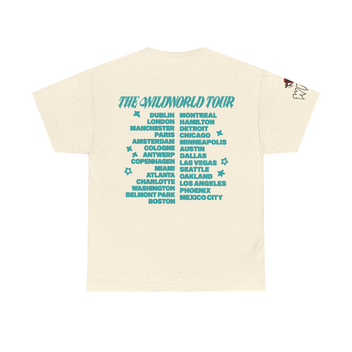 KATSEYE Merch – WILDWORLD Ivory Routing T-Shirt