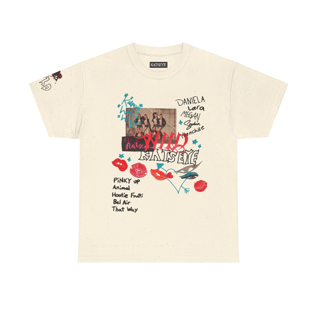 KATSEYE Merch – WILDWORLD Ivory Routing T-Shirt