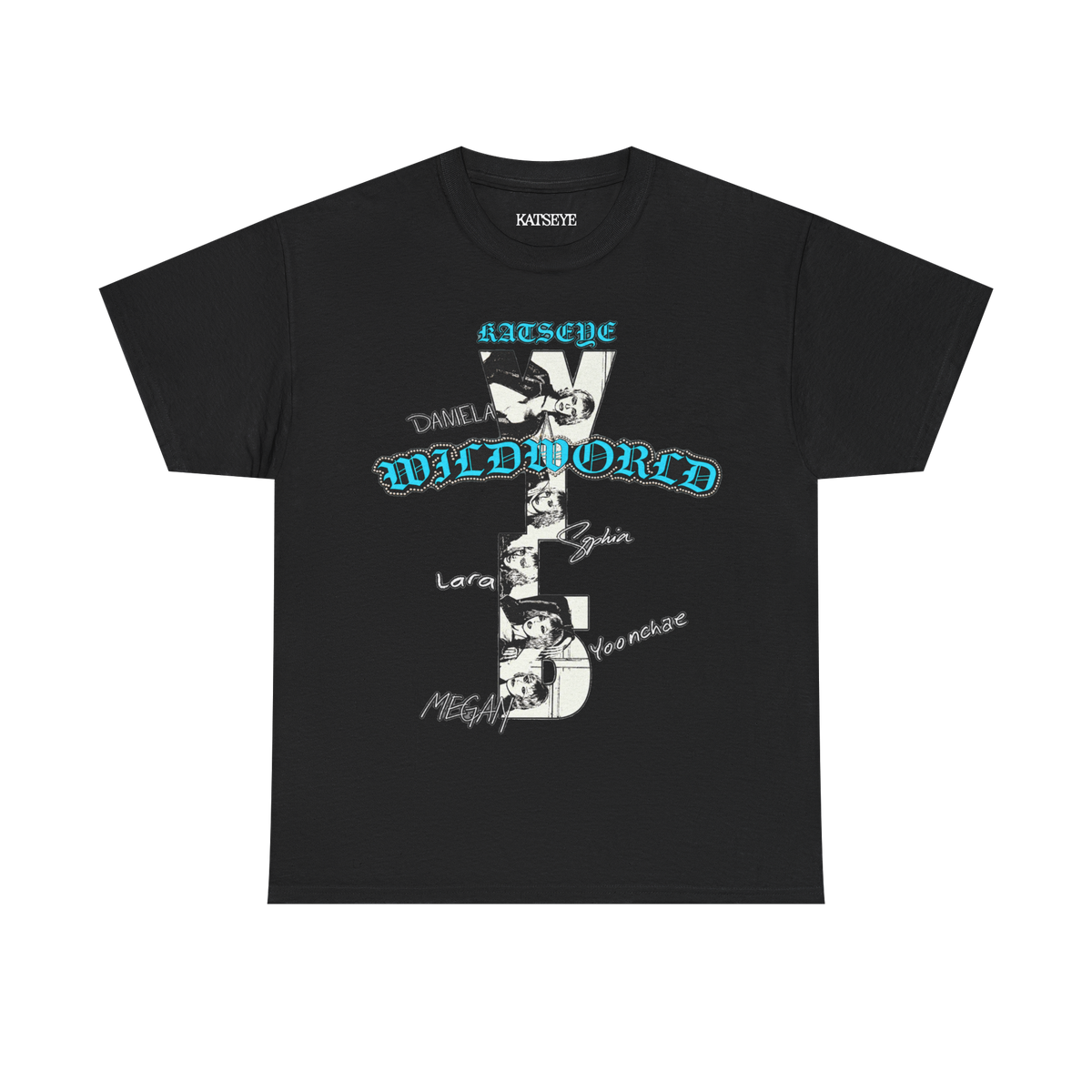 KATSEYE Merch – WILDWORLD Black Routing T-Shirt