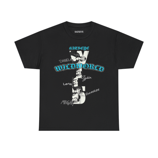 KATSEYE Merch – WILDWORLD Black Routing T-Shirt